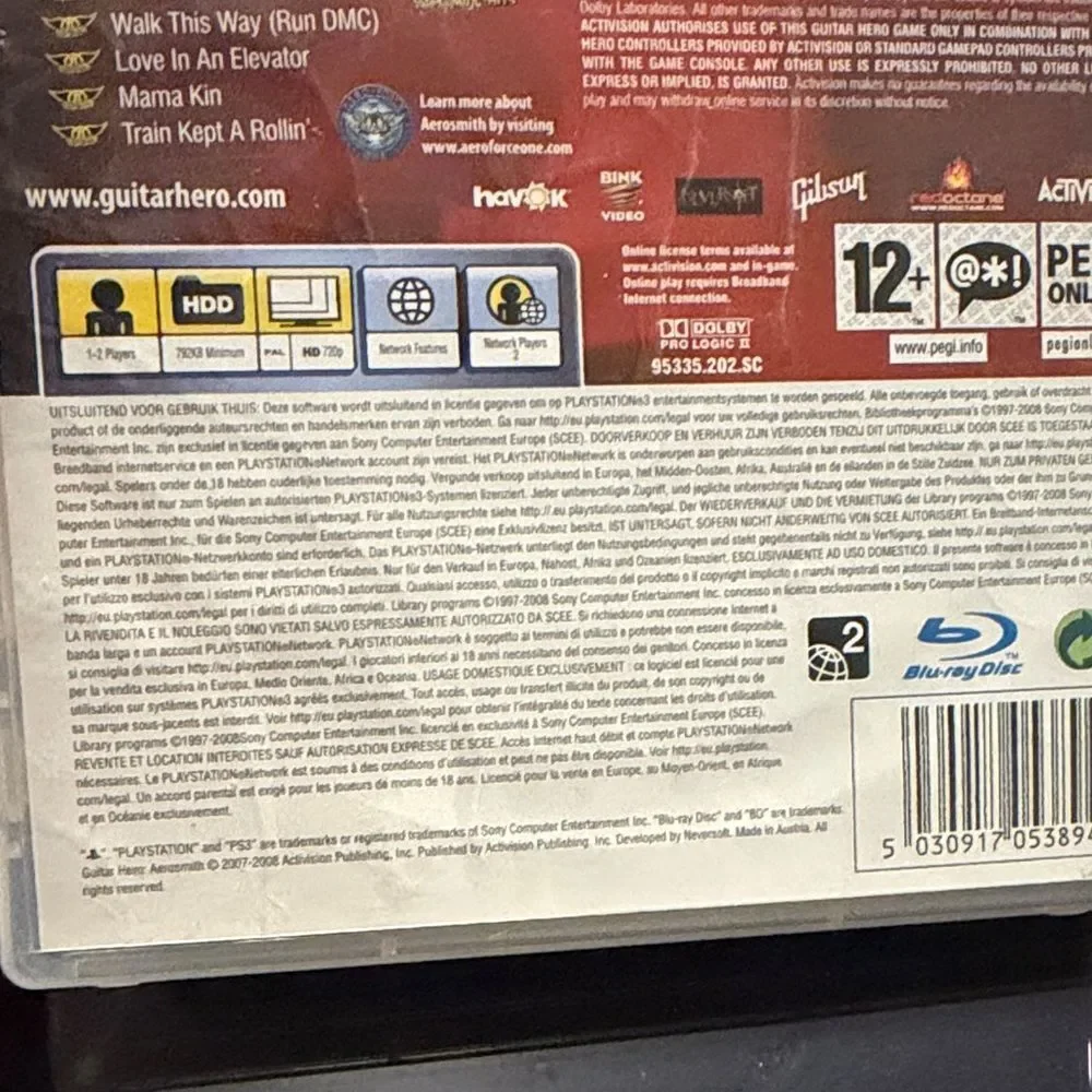 Guitar Hero: Aerosmith PlayStation 3 PS3 Video Game
